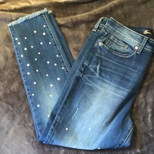 EUC Ankle Denim & Pearls